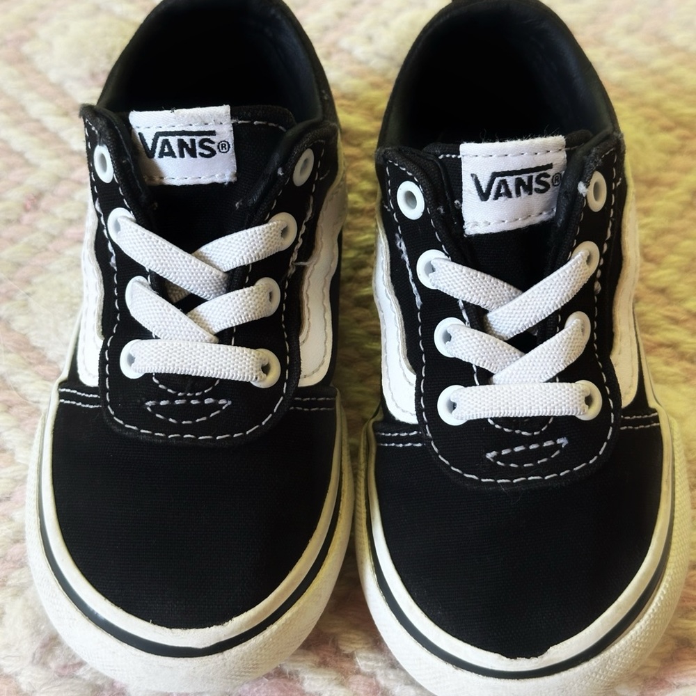Vans Black and White Classic Sneakers Toddler Size 6